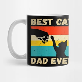 Best Cat Dad Ever Bump Fit Retro Vintage Qz Mug